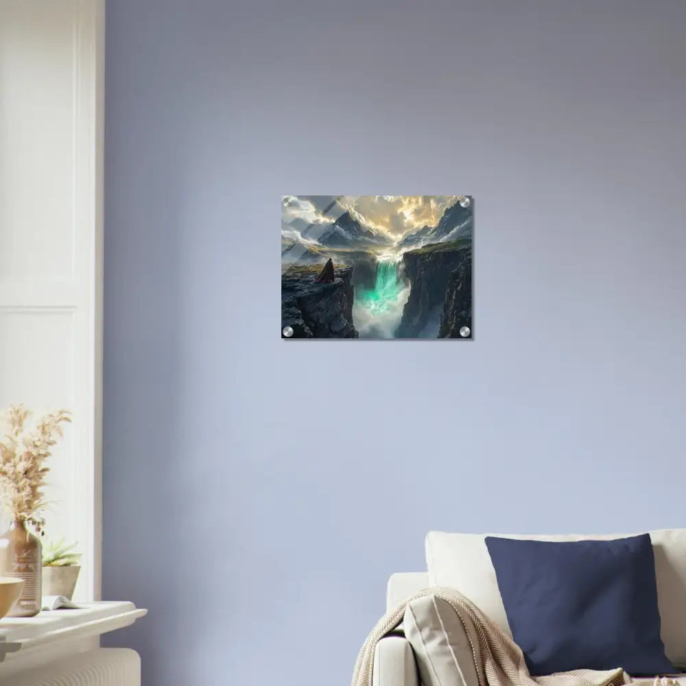 Acrylic print of fantasy landscape wall art titled The Edge of Silence by PixiOnyx
