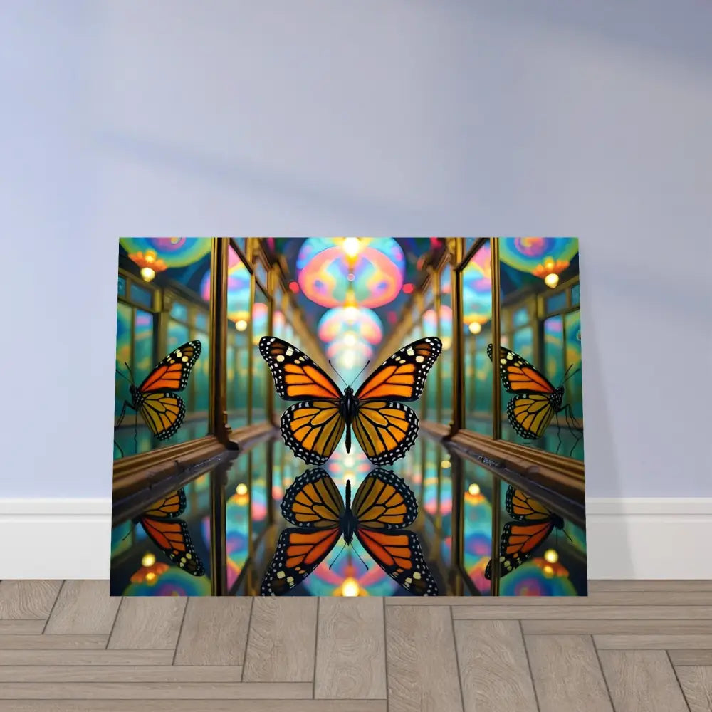 Butterfly mirror art on Aluminum Print Butterfly Reflections PixiOnyx Metallic Nature Burst