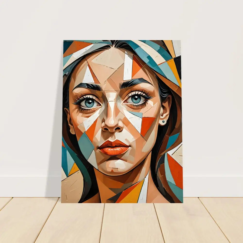 Geometric portrait of a woman Aluminum Print PixiOnyx Dreamscape Metal