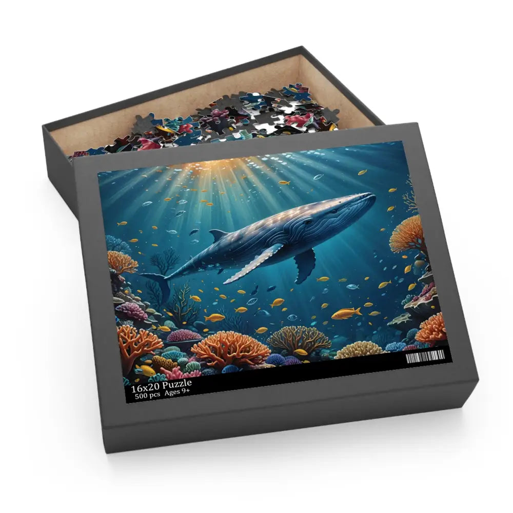 Whale-themed jigsaw puzzle featuring an ocean depths scene for PixiOnyx Dreamscape Challenge