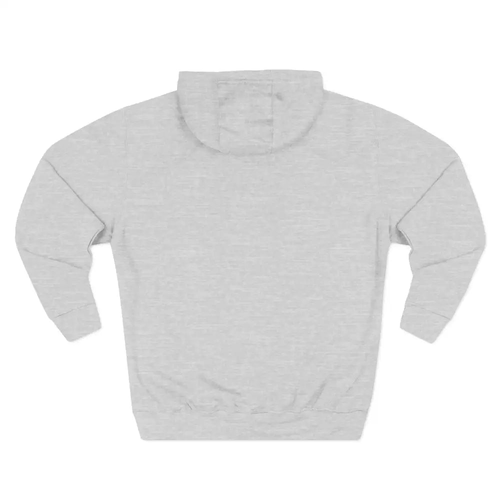 Light gray fleece hoodie with butterfly design, cozy casual wear, easy care instructions