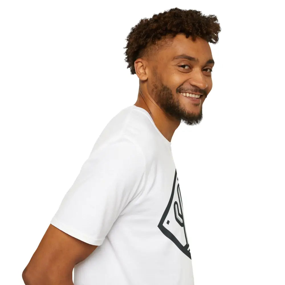 Man wearing Cactus Adventure unisex T-shirt with cactus design in ring-spun cotton for ultimate comfort