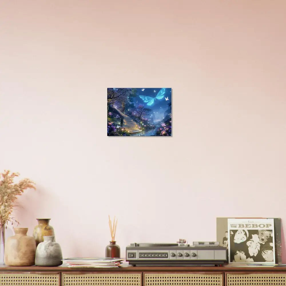 Fantasy butterfly artwork on Canvas Biolumina The Valley Beyond PixiOnyx Fantasy Landscape