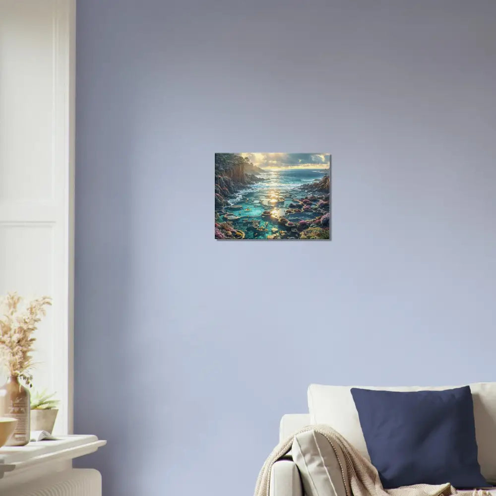 Coastal seascape artwork on Canvas Garden of the Tides PixiOnyx Sculpted Serenity Edition