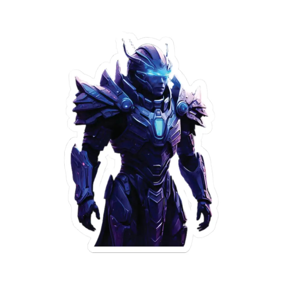 Futuristic armored warrior decal for Celestial Vanguard PixiOnyx Vinyl Decal