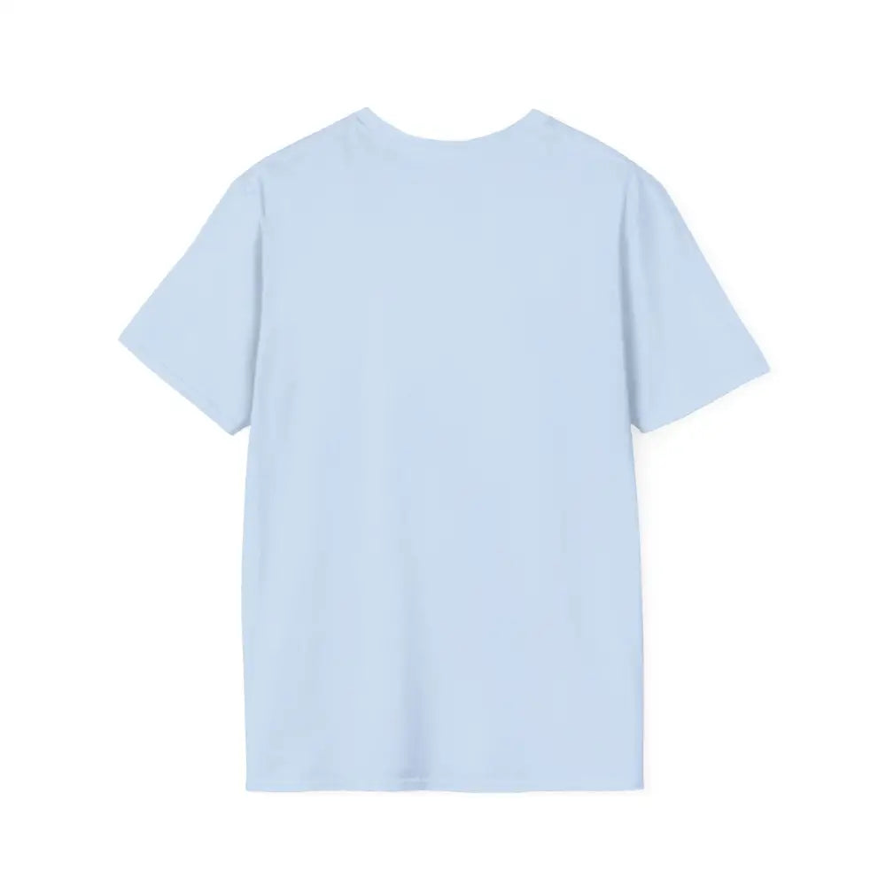 Light blue short-sleeved crew-neck T-shirt made of ring-spun cotton for outdoor activities