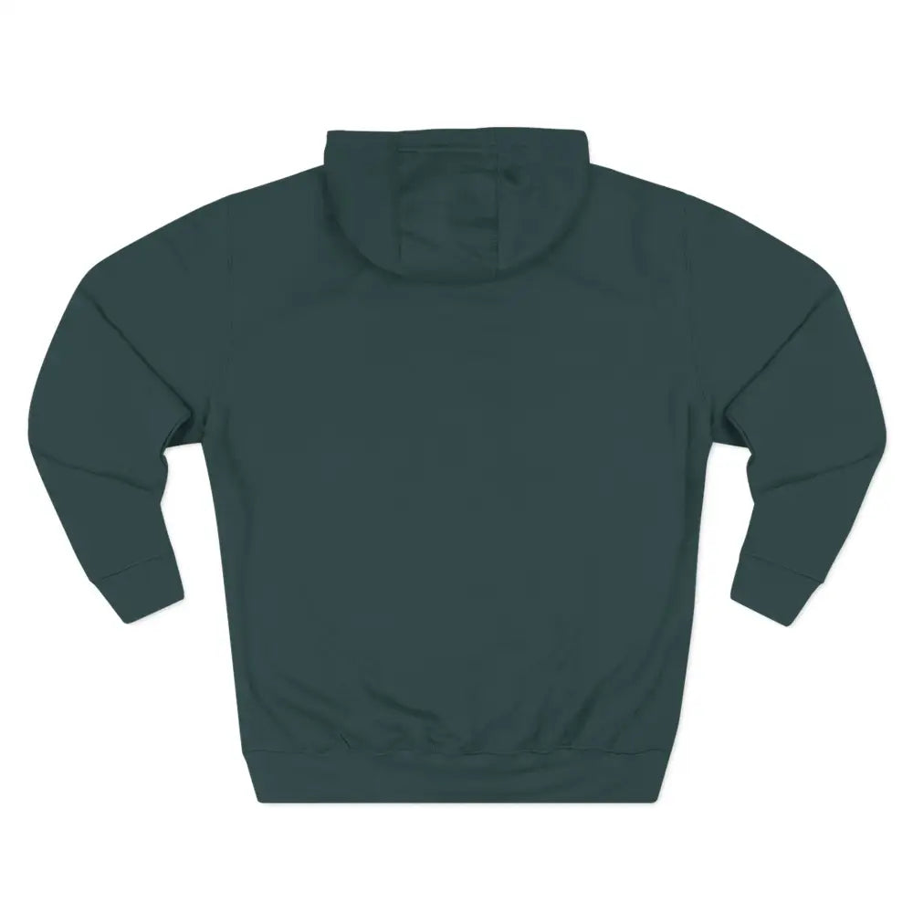 Plain dark green fleece hoodie from the Cute Hippo Piano Fleece Unisex Hoodie collection