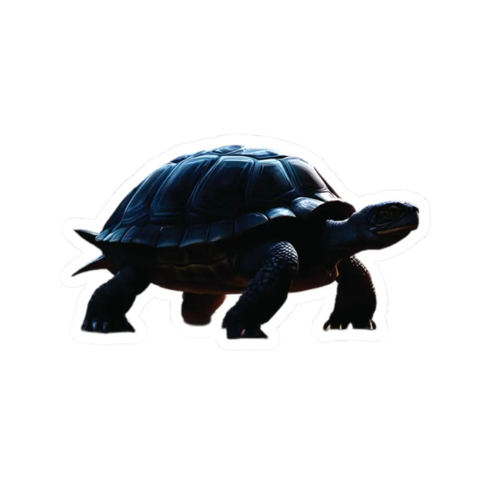 Dark-shelled tortoise vinyl sticker from PixiOnyx Abyssal Ocean marine decal collection
