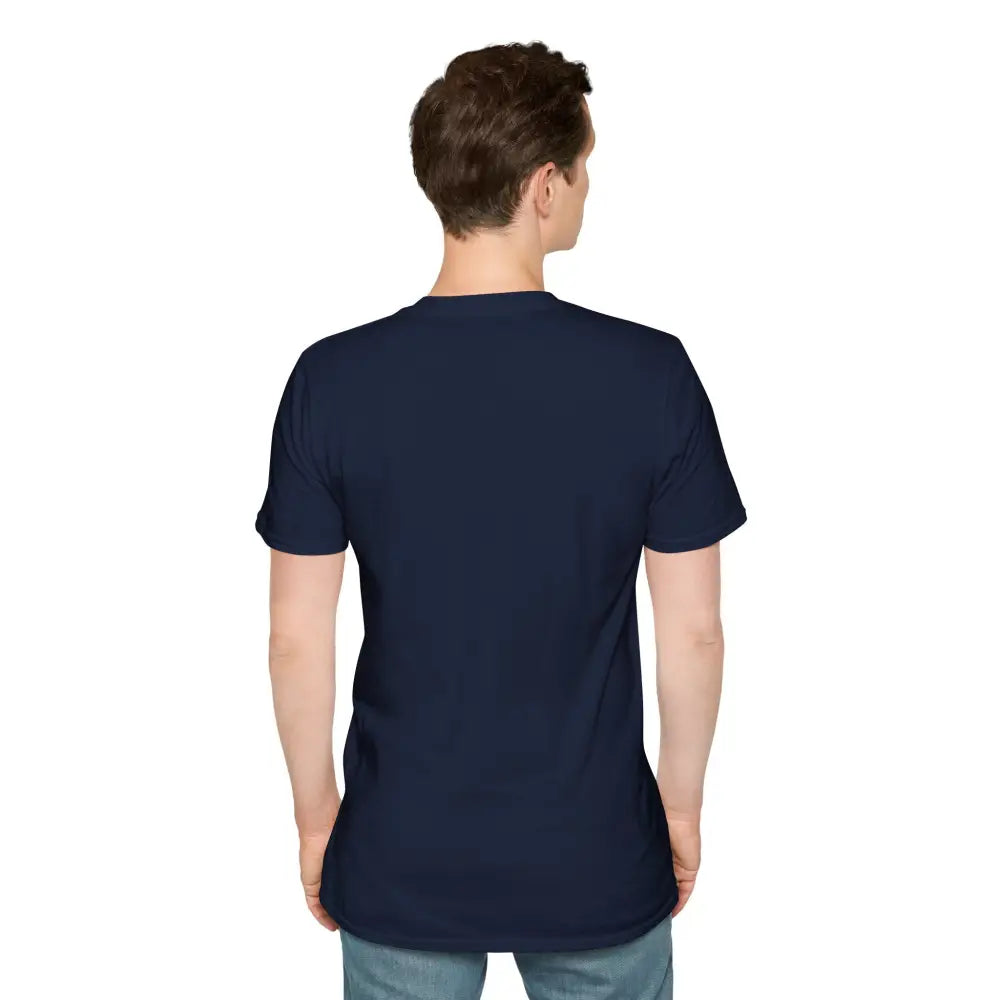 Navy blue short-sleeve crew-neck t-shirt made of ring-spun cotton for cat lovers