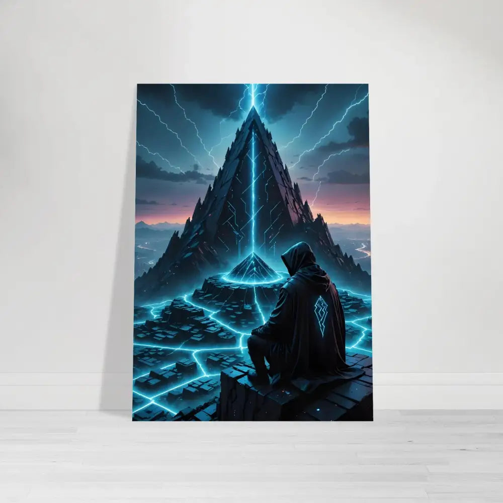 Framed fantasy art print Electric Ascension by PixiOnyx, premium fine art poster display