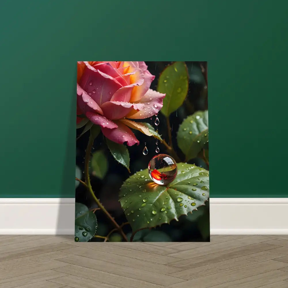 Rose and marble art print on the Fine Art Poster Blush Reverie by PixiOnyx Botanical Daydream