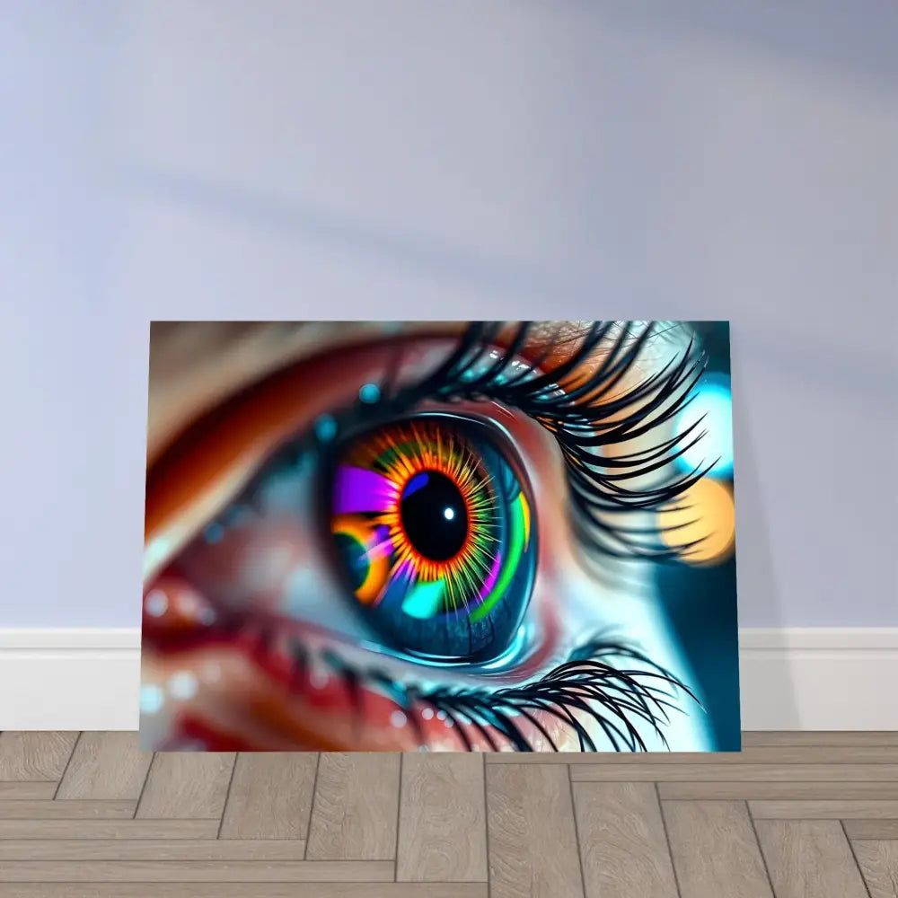 Colorful eye art print from Fine Art Poster Cosmic Iris Portal of Vision PixiOnyx