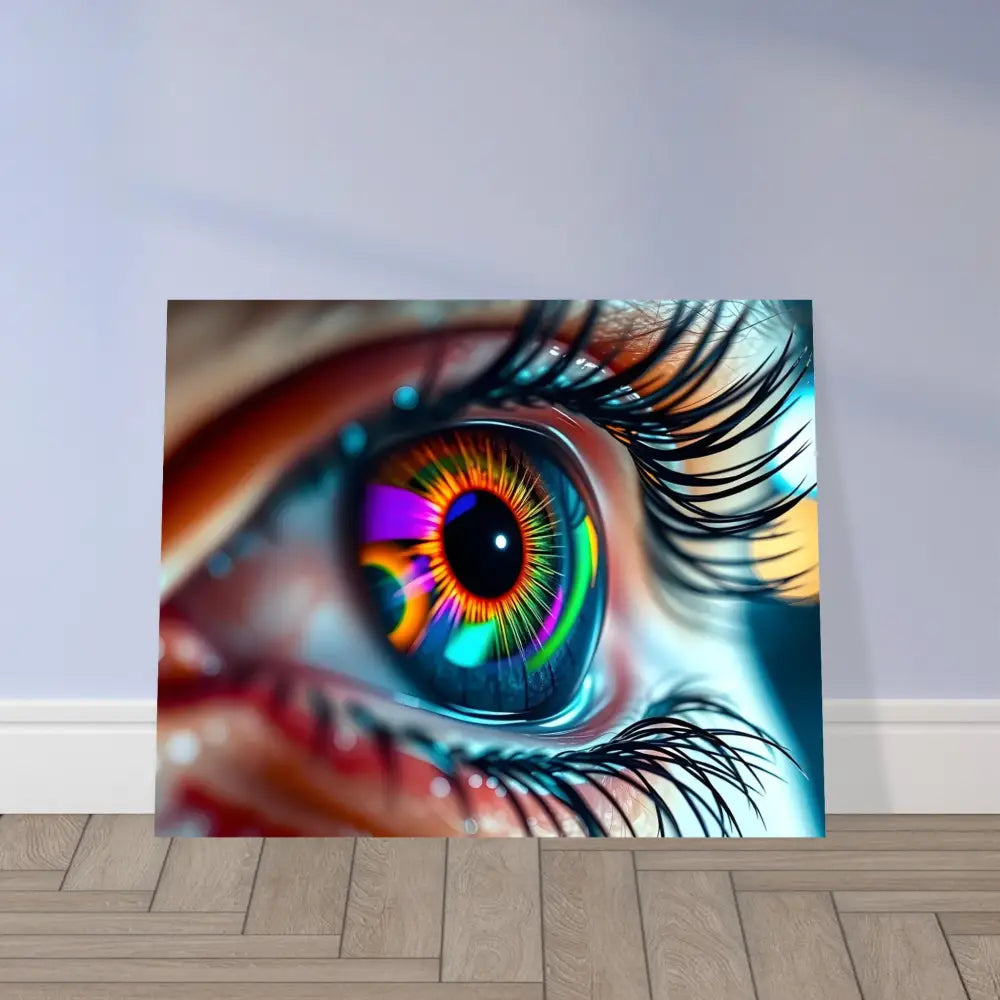 Colorful eye art print from Fine Art Poster Cosmic Iris Portal of Vision PixiOnyx