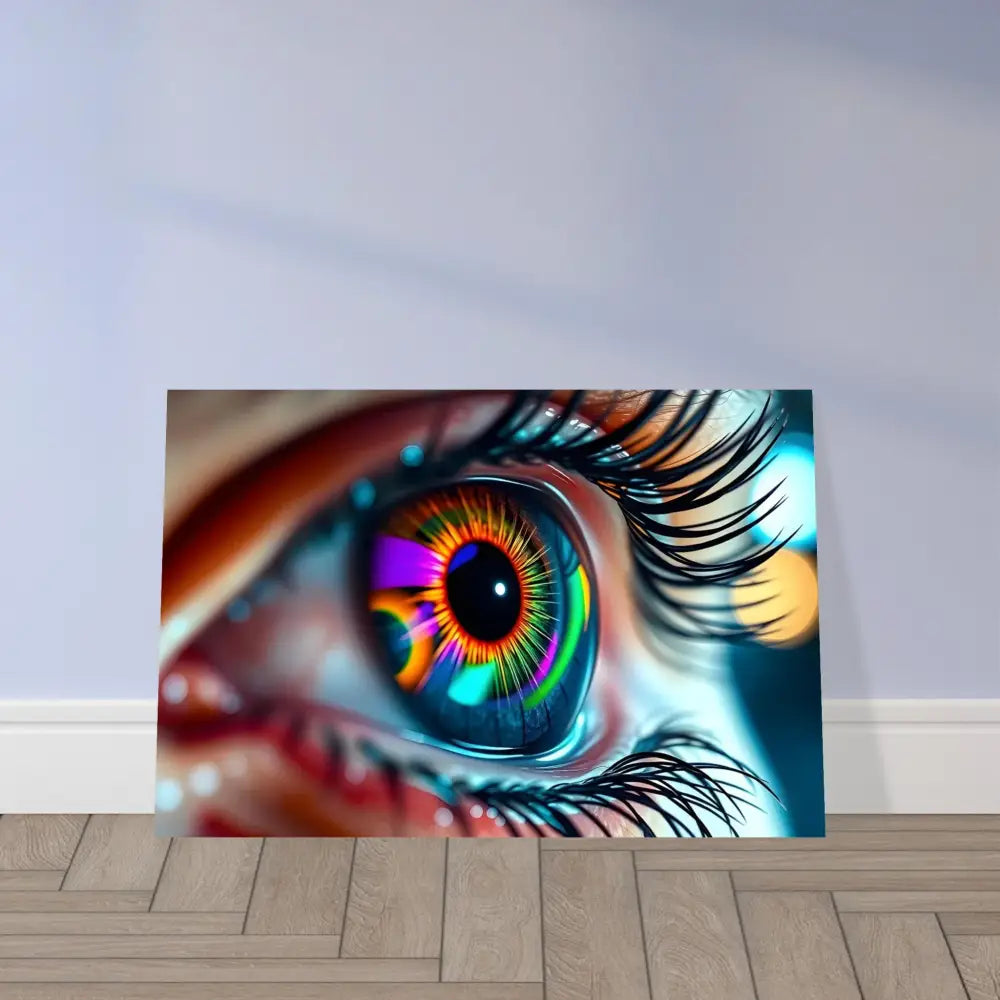 Colorful eye art print from PixiOnyx Dreamscape Fine Art Poster Cosmic Iris