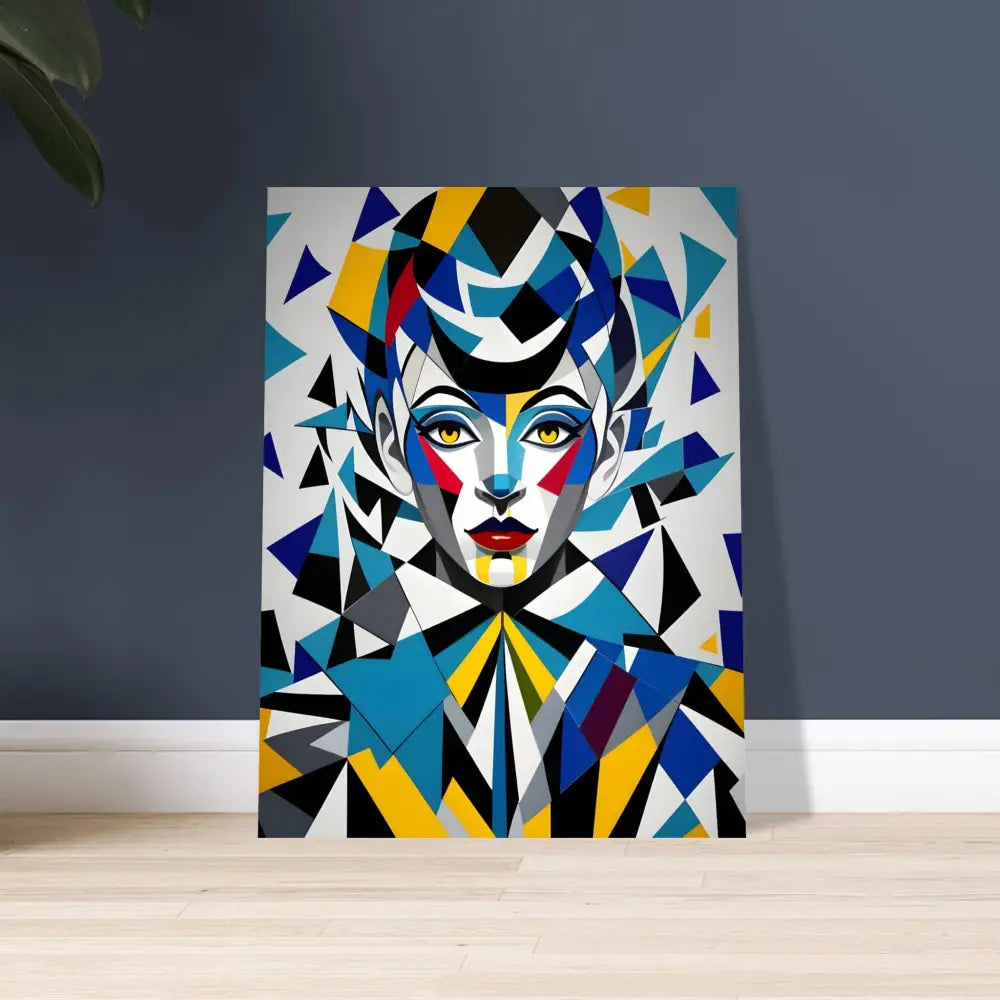 Abstract geometric portrait artwork from PixiOnyx Modern Collection Fine Art Poster