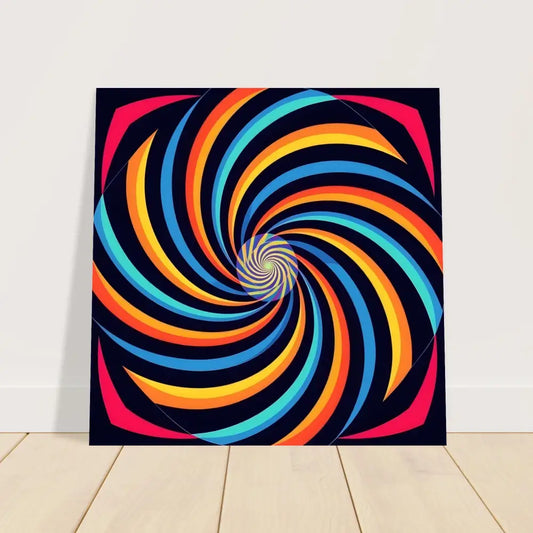 Colorful spiral artwork on Fine Art Poster Spirograph Swirl by PixiOnyx ultra-detailed print