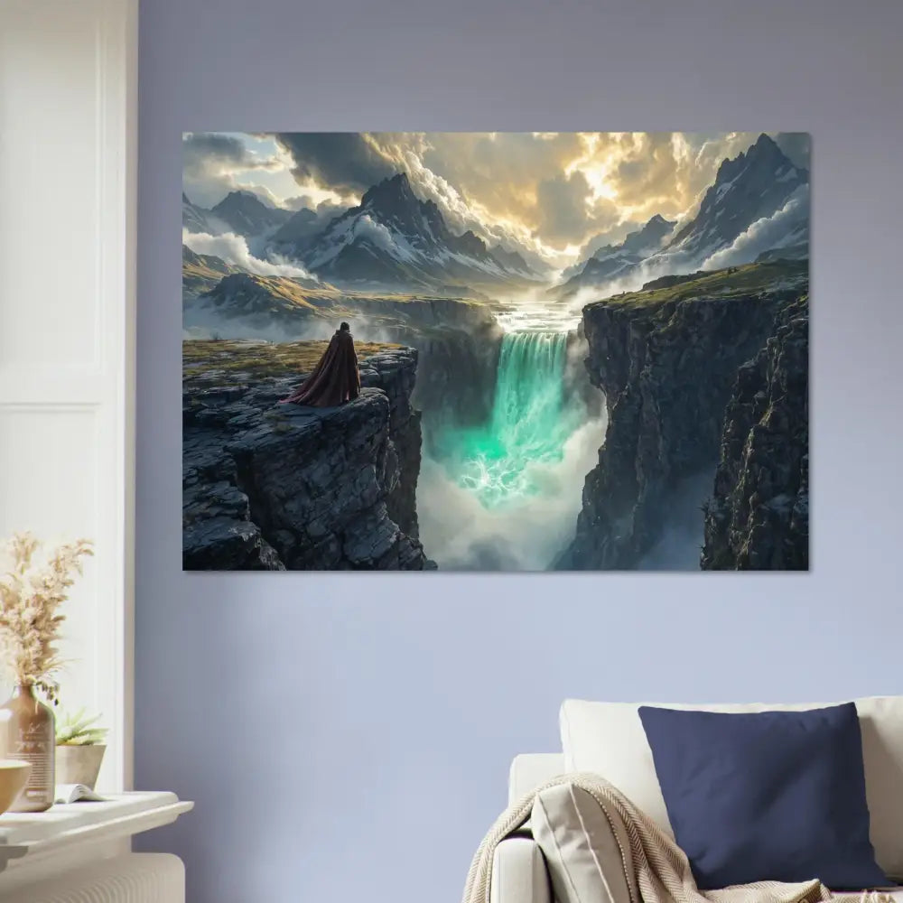 Fantasy landscape canvas print from PixiOnyx Alpine Dreamscape Fine Art Poster