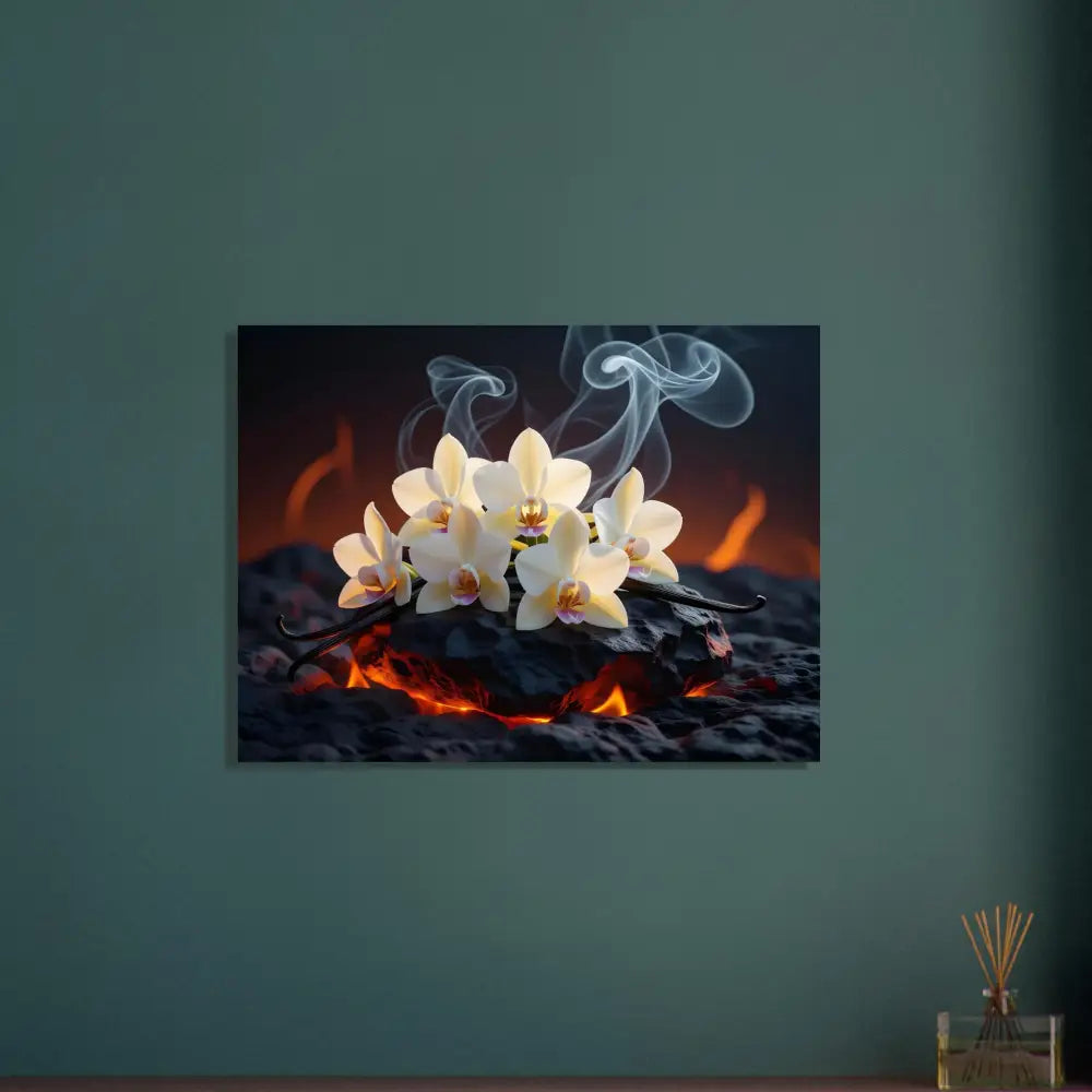 Floral art print on Fine Art Poster Volcanic Vanilla by PixiOnyx Nature Print