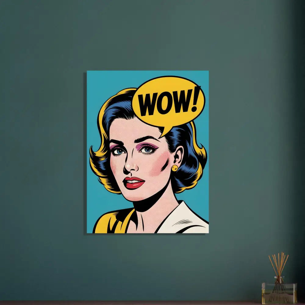 Pop art WOW! Canvas from PixiOnyx Fine Art Poster wall print displaying vibrant design