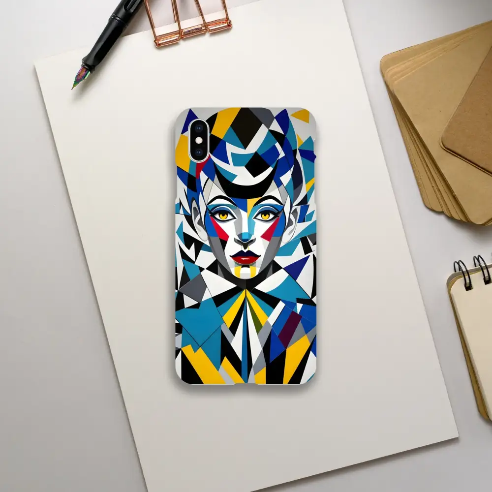 Colorful geometric woman phone case for iPhone Slim Case Fragmented Muse PixiOnyx