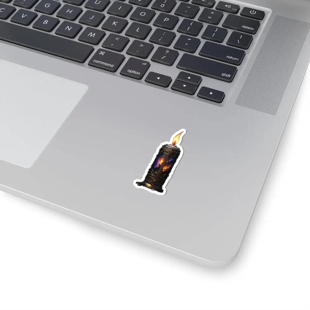 Candle sticker with a magical galactic flame design for PixiOnyx Cosmic Accessory