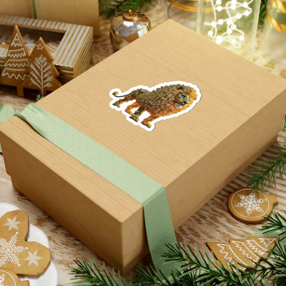 Lion sticker from PixiOnyx SnackBeasts Series on Kiss-Cut Sticker packaging