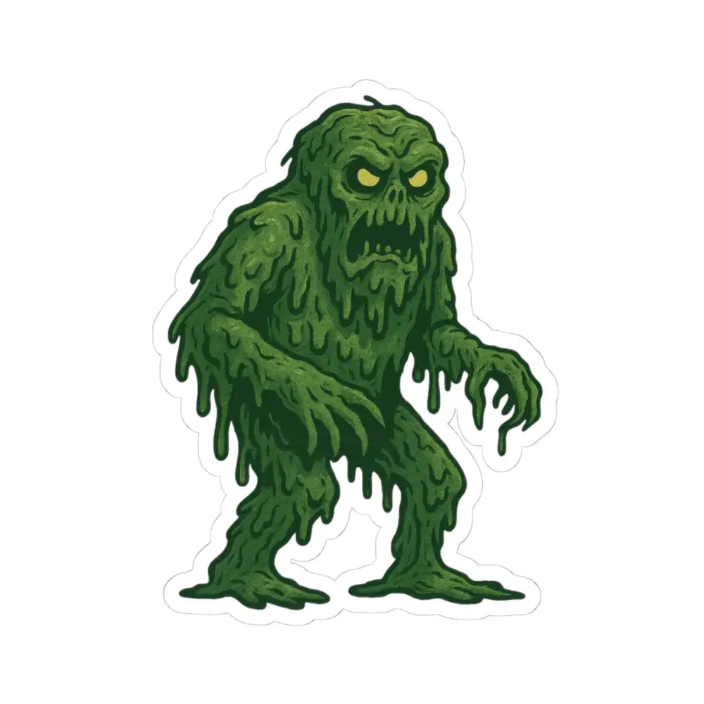 Green swamp monster sticker featured on Kiss-Cut Sticker Septic Steve Cameo PixiOnyx