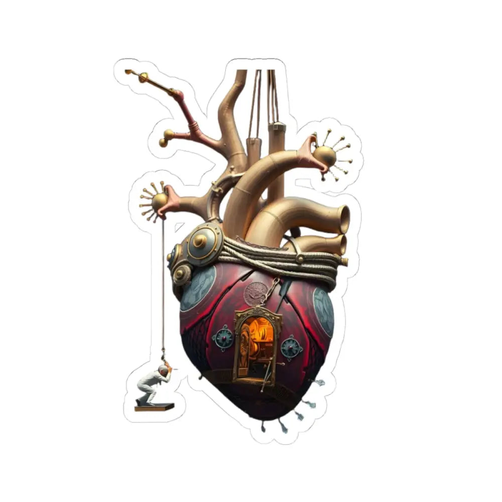 Steampunk Heart Kiss-Cut Sticker from PixiOnyx Clockwork Curiosities Series