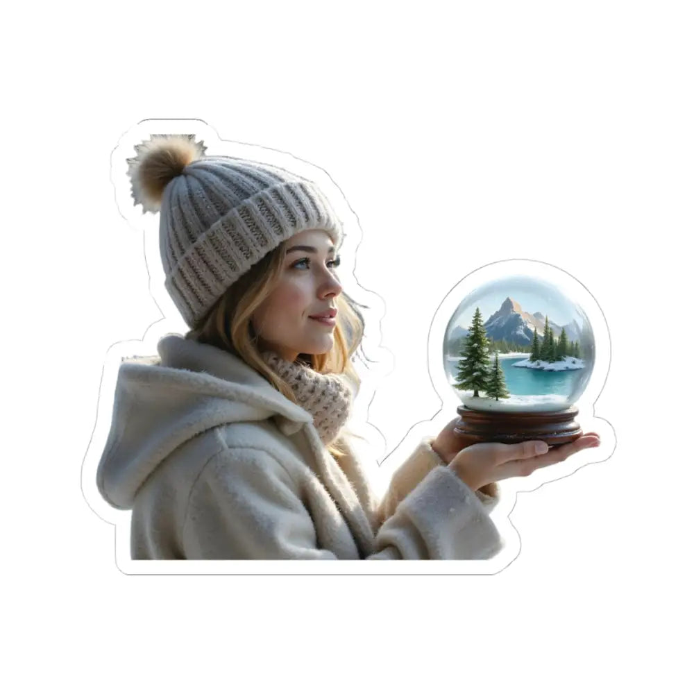 Woman holding Snow Globe from Winter Wonder PixiOnyx Snow Globe Whimsy Series
