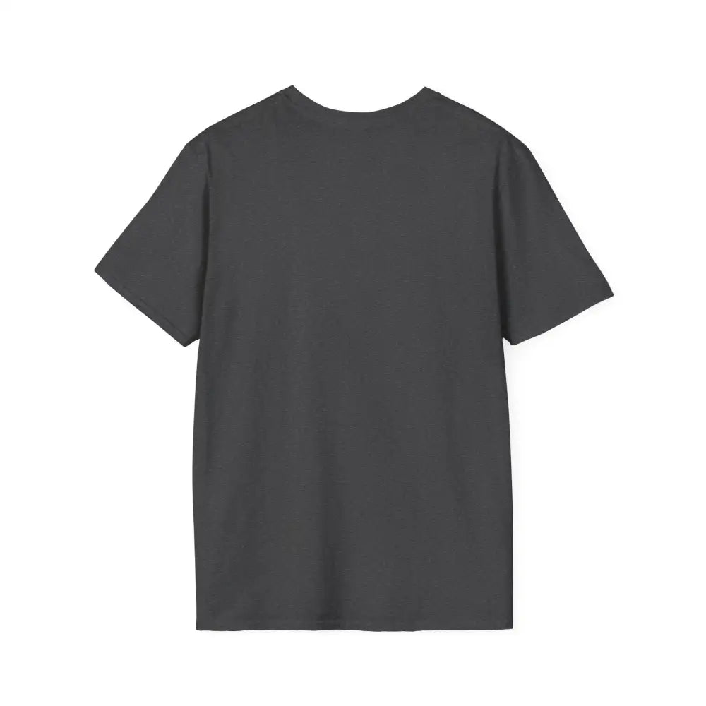 Plain dark grey unisex softstyle t-shirt with lotus design, ideal for reducing fabric waste and enhancing aesthetic appeal