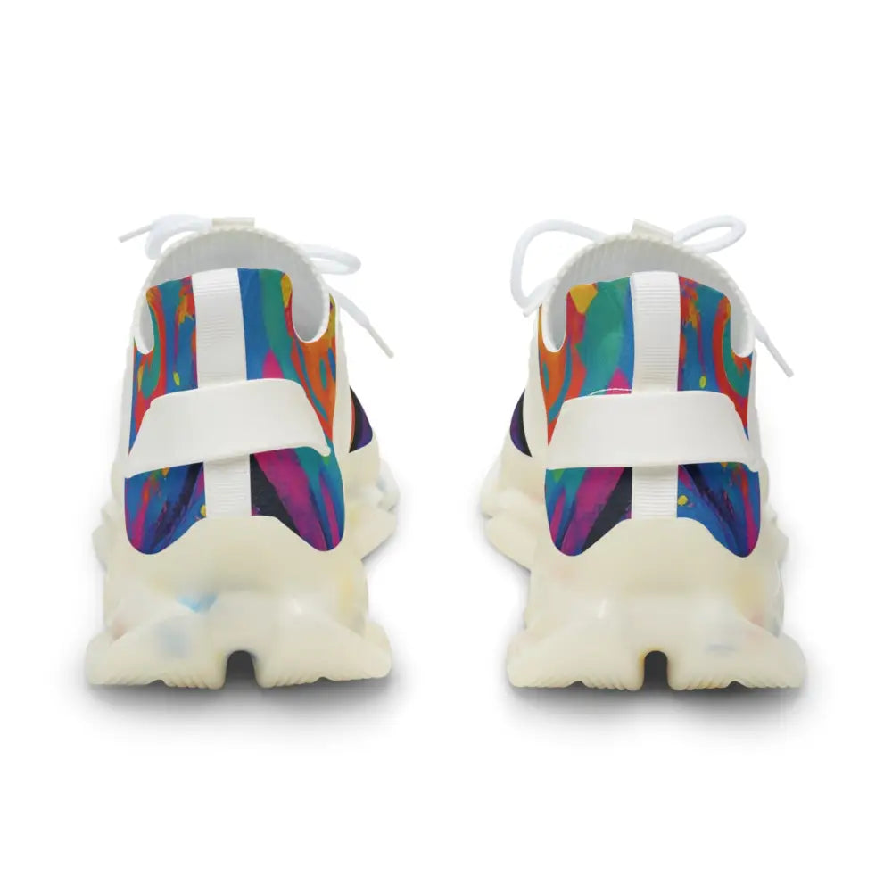 Colorful patterned Sneakers from PixiOnyx Psywave Footwear Men’s Mesh Sneakers Voidspiral Mirage
