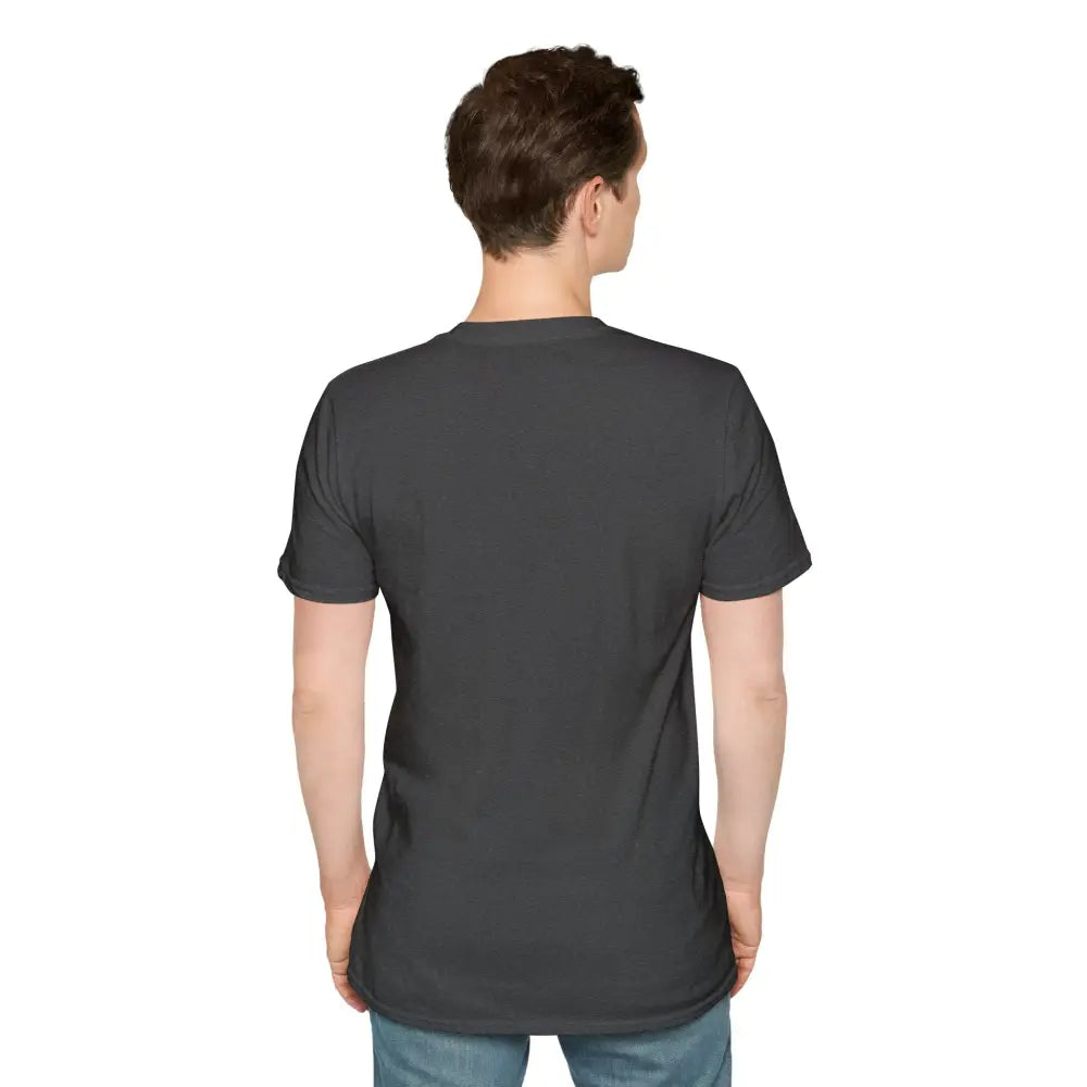 Dark grey Phoenix Rising unisex T-shirt with elastic ribbed knit and shoulder tape stabilizes