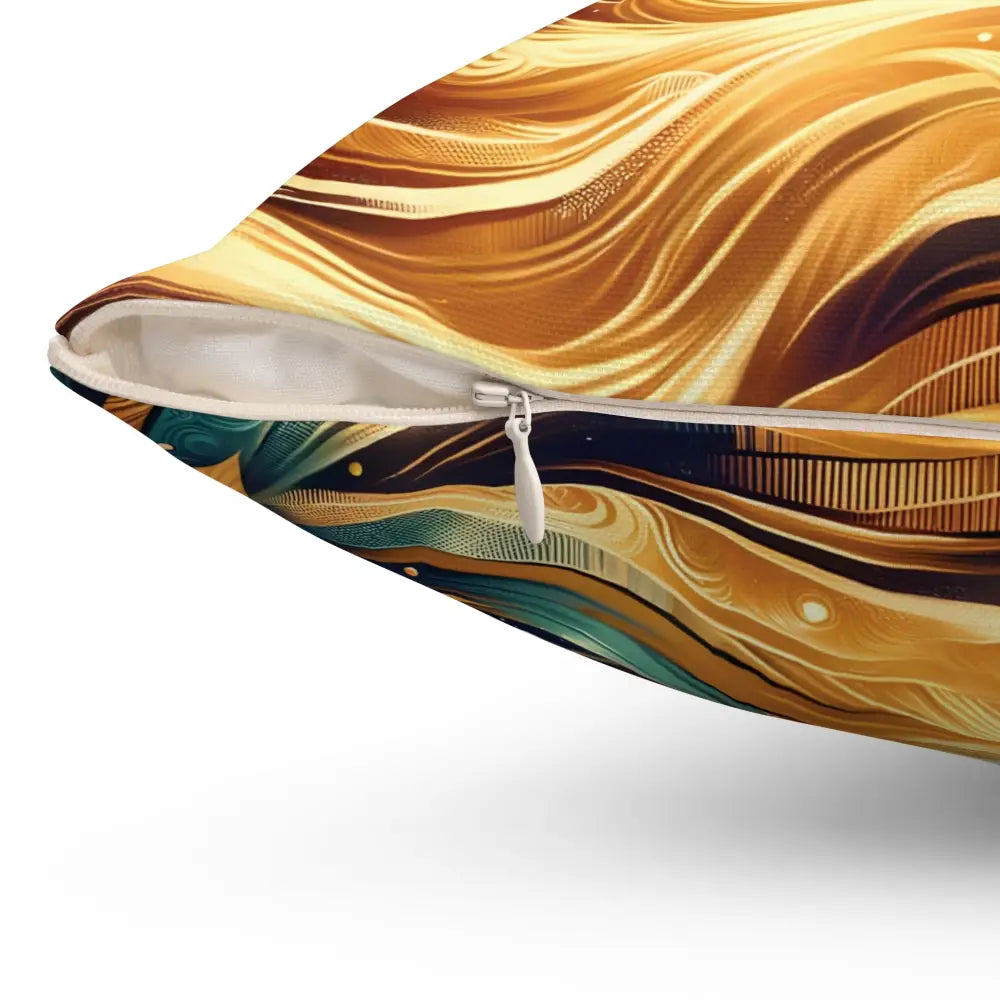 Abstract patterned pillow from PixiOnyx Nebula Bloom Cascade collection featuring celestial floral design