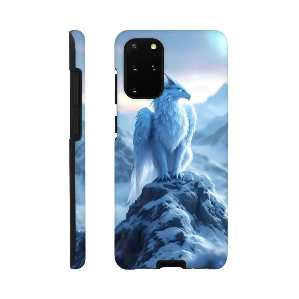 Samsung Tough Case with white dragon design from PixiOnyx Winter Sentinel collection