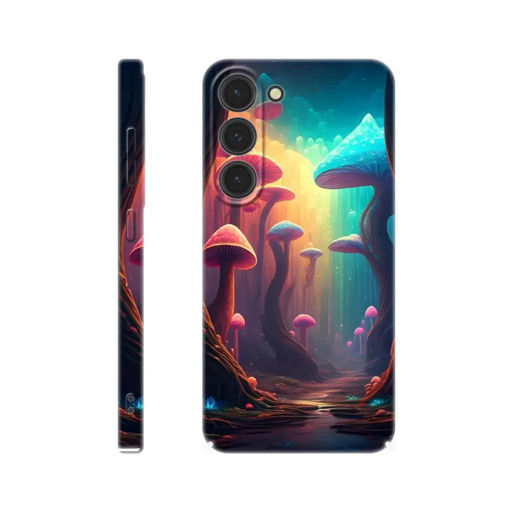 Mushroom-themed phone case for Samsung Shroom Bloom Veil Beyond PixiOnyx Fungal Glow Snap Cover