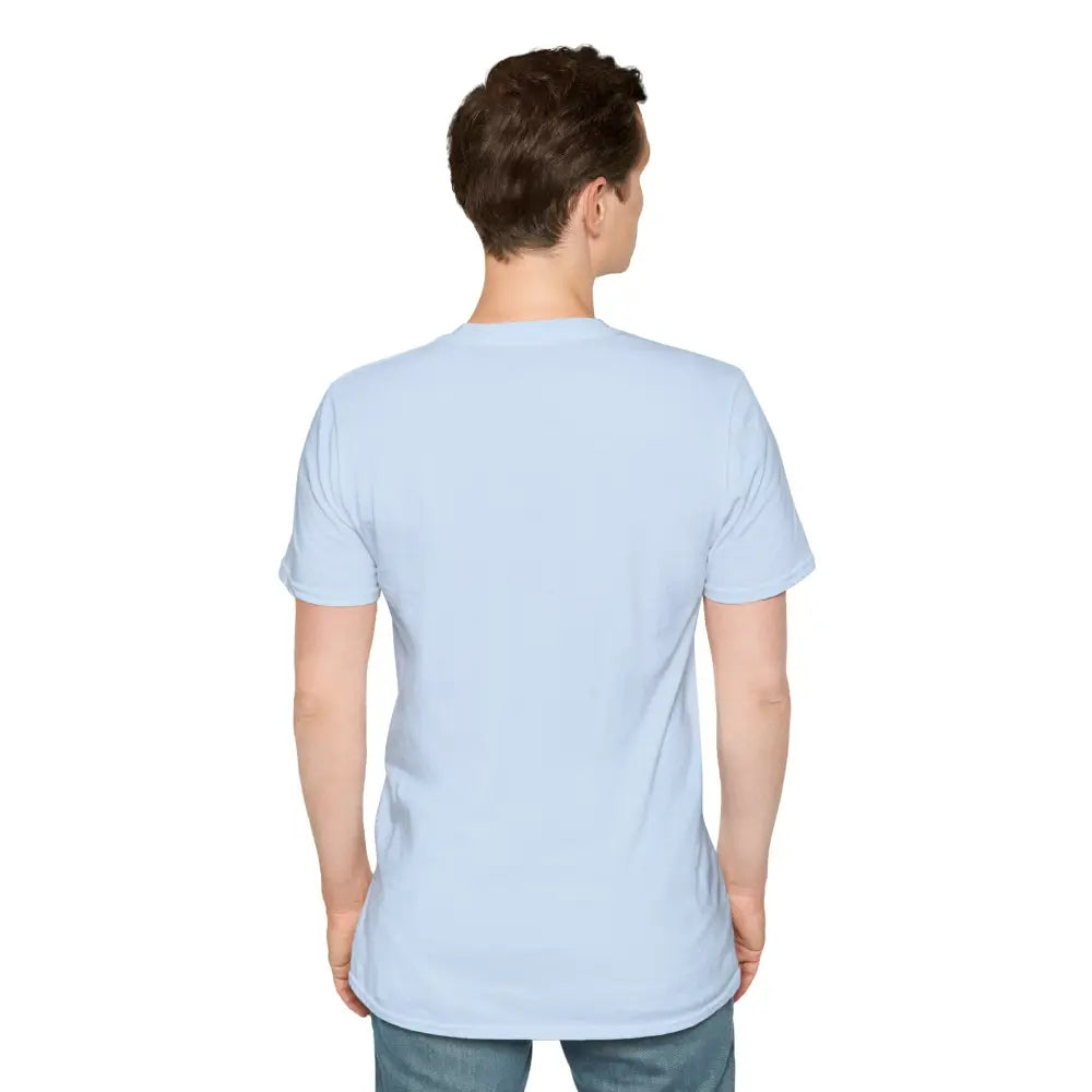 Light blue unisex softstyle T-shirt made of ring-spun cotton, casual wear, low heat