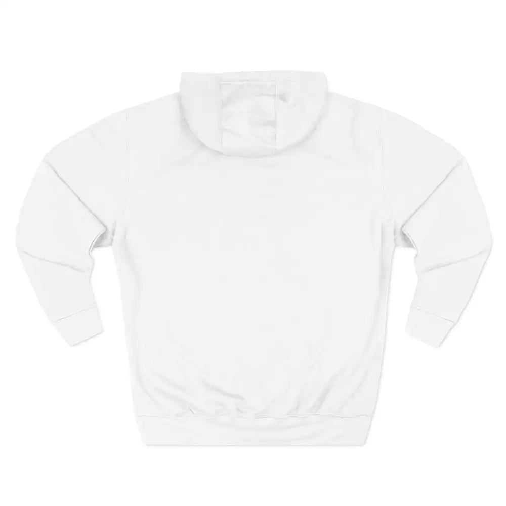 Plain white stylish wolf graphic unisex hoodie with long sleeves and ribbed cuffs for outdoor adventures