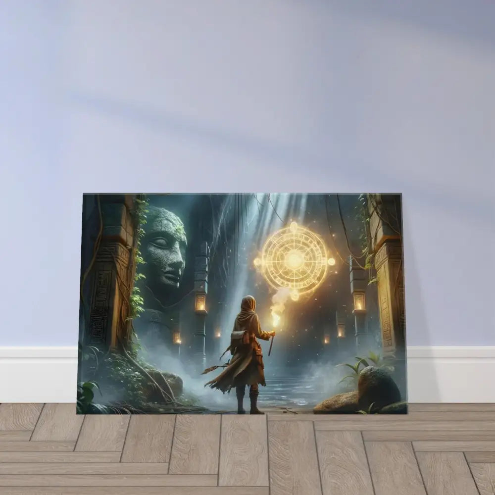 Fantasy art canvas featuring Jungle Glyphs and Ruins from PixiOnyx Adventure Art
