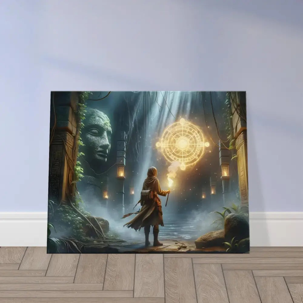 Fantasy art canvas featuring Jungle Glyphs and Ruins in the Torchbearer Fantasy series