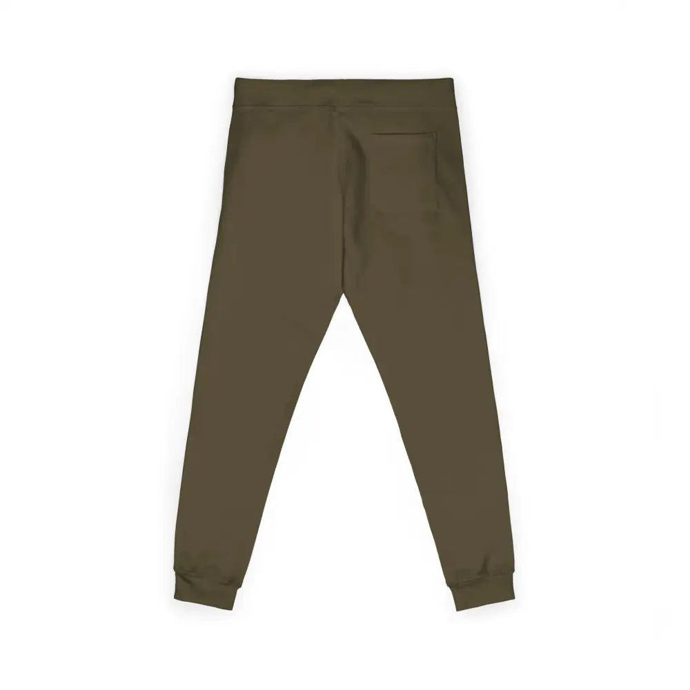 Olive green fleece sweatpants with back pocket from PixiOnyx Flaming Pumpkin Halloween collection