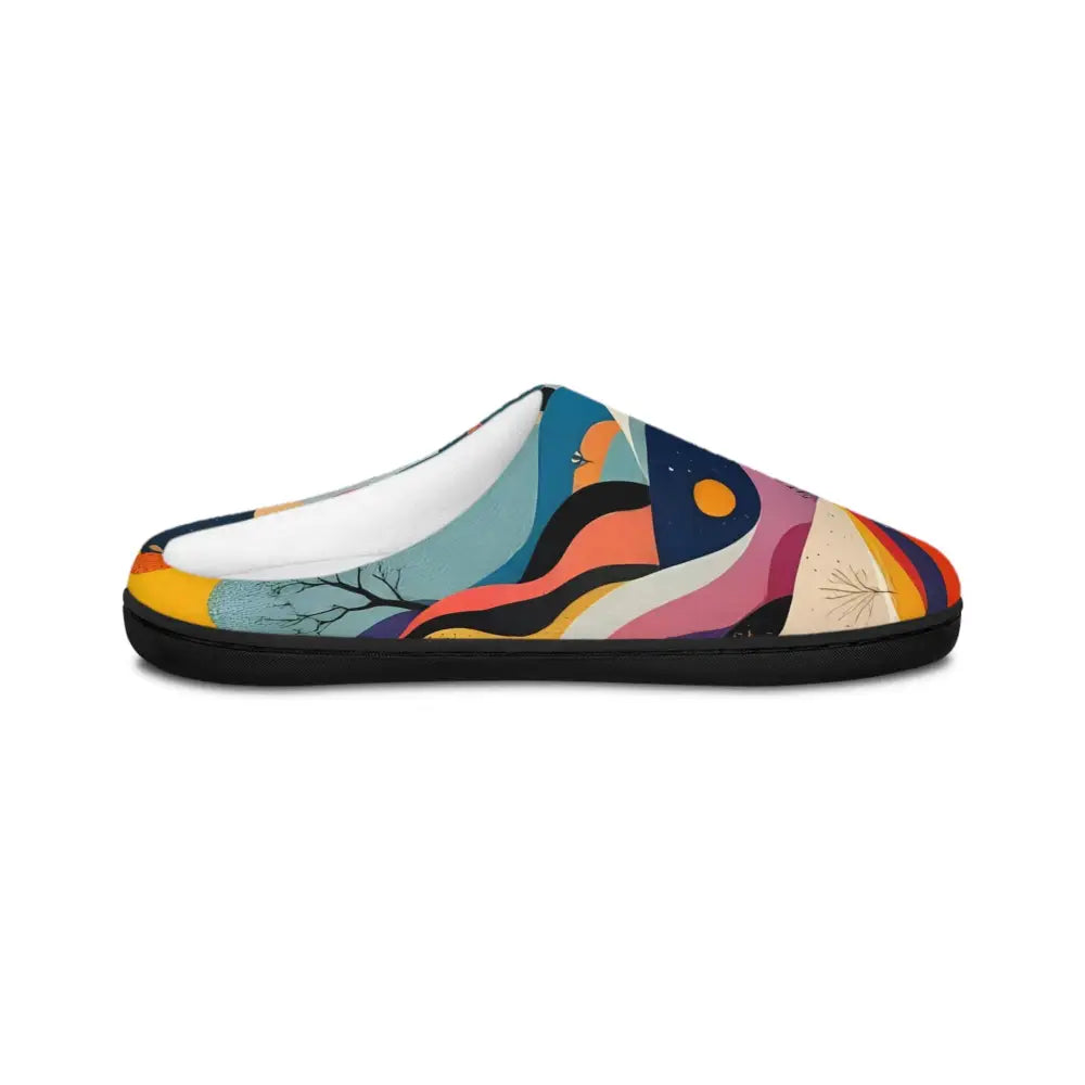 Abstract art slipper for Women’s Indoor Slippers Flowstate Mirage by PixiOnyx Psychedelic Comfortwear
