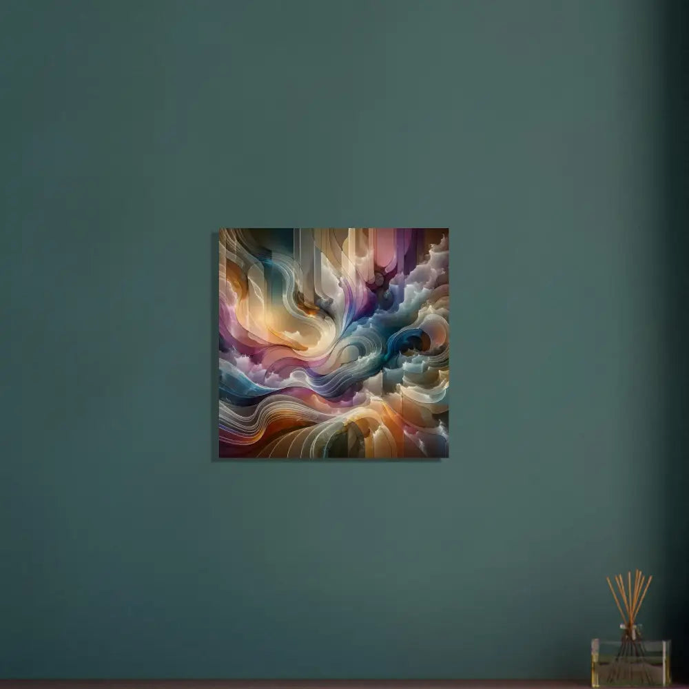 Abstract colorful artwork on Wood Prints Celestial Layer Flux Earthgrain Edition