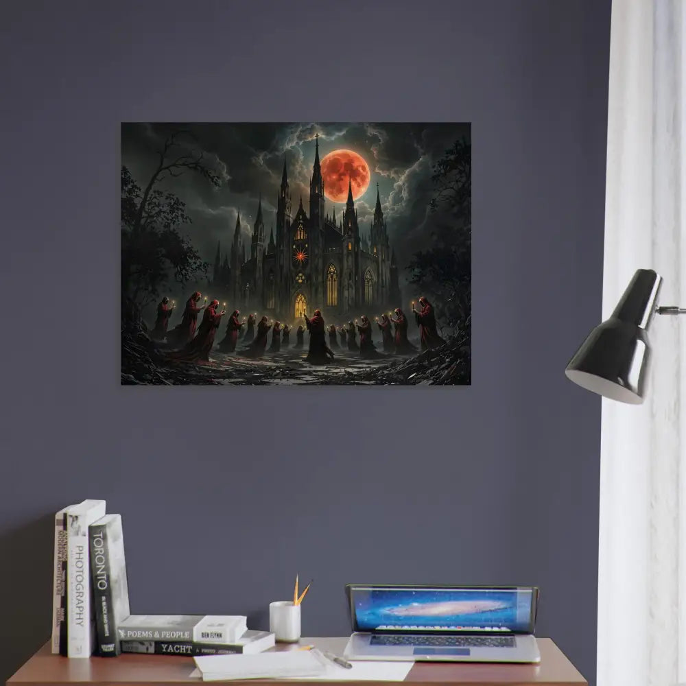 Gothic castle cult canvas print from PixiOnyx Sacred Grain Series for wall decor
